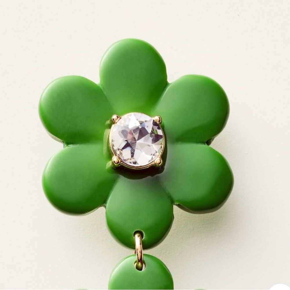 Kate Spade New York x Target Floral Linear Earrings - Green - Picture 3 of 5
